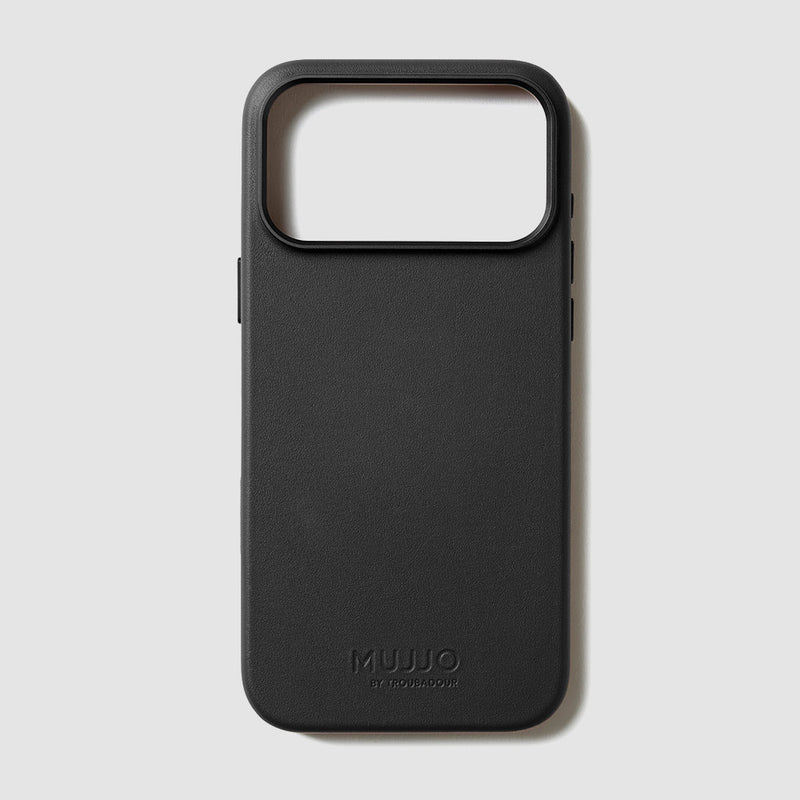 MUJJO 本革 iPhone 17 Pro Max フルカバーケース ブラック | ロタプ