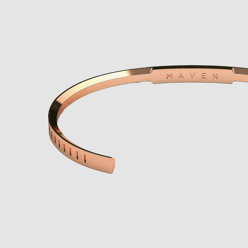 CUFF Minute Polished Rose gold